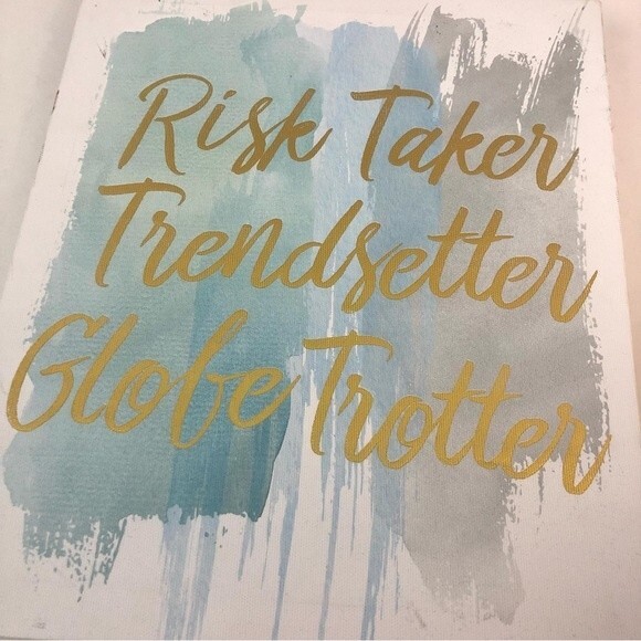 Risk Taker Trend Setter Globe Trotter Wall Decal One Size - Picture 4 of 11